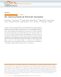 Cover page: An electrochemical thermal transistor