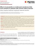 Cover page: Effect of pravastatin on erythrocyte membrane fatty acid contents in patients with chronic kidney disease.