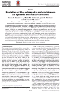 Cover page: Evolution of the eukaryotic protein kinases as dynamic molecular switches