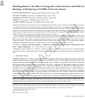 Cover page: Wording Matters: the Effect of Linguistic Characteristics and Political Ideology on Resharing of COVID-19 Vaccine Tweets