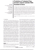 Cover page: Prediction of Turbulent Flow Around a Square Cylinder With Rounded Corners