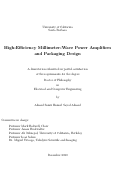 Cover page: High-Efficiency Millimeter-Wave Power Amplifiers and Packaging Design