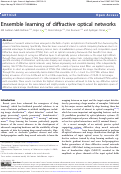 Cover page: Ensemble learning of diffractive optical networks