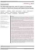 Cover page: The differential diagnostic value of a battery of oculomotor evaluation in Parkinson's Disease and Multiple System Atrophy