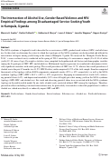 Cover page: The Intersection of Alcohol Use, Gender Based Violence and HIV: Empirical Findings among Disadvantaged Service-Seeking Youth in Kampala, Uganda