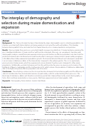 Cover page: The interplay of demography and selection during maize domestication and expansion