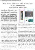 Cover page: Design, Modeling, and Parametric Analysis of a Syringe Pump for Soft Pneumatic Actuators