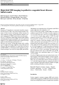 Cover page: High-field MR imaging in pediatric congenital heart disease: initial results.