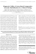 Cover page: Diagnostic utility of array‐based comparative genomic hybridization in a clinical setting