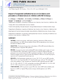 Cover page: Impact of expanded antiretroviral use on incidence and prevalence of tuberculosis in children with HIV in Kenya