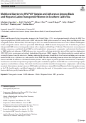 Cover page: Multilevel barriers to PrEP uptake and adherence among Black and Hispanic/Latinx transgender women in Southern California