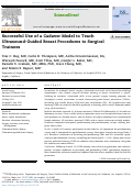 Cover page: Successful Use of a Cadaver Model to Teach Ultrasound-Guided Breast Procedures to Surgical Trainees