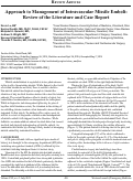 Cover page: Approach to Management of Intravascular Missile Emboli: Review of the Literature and Case Report