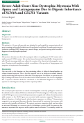 Cover page: Severe Adult-Onset Non-Dystrophic Myotonia With Apnea and Laryngospasm Due to Digenic Inheritance of <i>SCN4A</i> and <i>CLCN1</i> Variants: A Case Report.