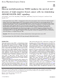 Cover page: Histone methyltransferase NSD2 mediates the survival and invasion of triple-negative breast cancer cells via stimulating ADAM9-EGFR-AKT signaling