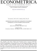 Cover page: Asymptotically Efficient Estimation of Models Defined by Convex Moment Inequalities