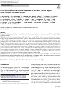 Cover page: Focal laser ablation as clinical treatment of prostate cancer: report from a Delphi consensus project