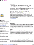 Cover page: “[It] is now my responsibility to fulfill that wish:” Clinical and rapid autopsy staff members’ experiences and perceptions of HIV reservoir research at the end of life