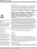 Cover page: Identification of intraductal carcinoma of the prostate on tissue specimens using Raman micro-spectroscopy: A diagnostic accuracy case–control study with multicohort validation