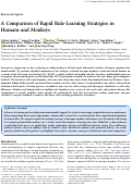 Cover page: A Comparison of Rapid Rule-Learning Strategies in Humans and Monkeys.