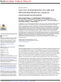 Cover page: Low-cost, local production of a safe and effective disinfectant for resource-constrained communities