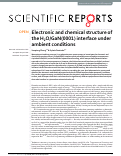 Cover page: Electronic and chemical structure of the H2O/GaN(0001) interface under ambient conditions