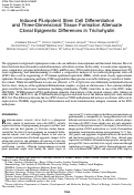 Cover page: Induced Pluripotent Stem Cell Differentiation and Three-Dimensional Tissue Formation Attenuate Clonal Epigenetic Differences in Trichohyalin