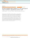 Cover page: Proton-coupled sugar transport in the prototypical major facilitator superfamily protein XylE