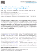 Cover page: Frontostriatal functional connectivity underlies self-enhancement during social evaluation