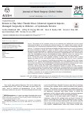 Cover page: Return to Play After Thumb Ulnar Collateral Ligament Injuries Managed Surgically in Athletes—A Systematic Review