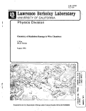 Cover page: Chemistry of Radiation Damage to Wire Chambers