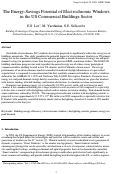 Cover page: The energy-savings potential of electrochromic windows in the US commercial buildings 
sector