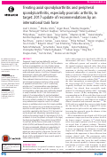 Cover page: Treating axial spondyloarthritis and peripheral spondyloarthritis, especially psoriatic arthritis, to target: 2017 update of recommendations by an international task force