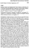 Cover page: 1254 Resolution of persistent nocturnal hypoxia in a patient with treated obstructive sleep apnea after closure of a patent foramen ovale