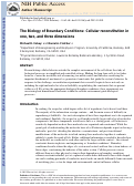 Cover page: The biology of boundary conditions: cellular reconstitution in one, two, and three dimensions