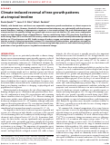 Cover page: Climate-induced reversal of tree growth patterns at a tropical treeline