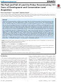 Cover page: The push and pull of land use policy: reconstructing 150 years of development and conservation land acquisition.