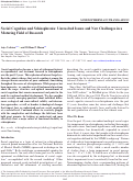 Cover page: Social Cognition and Schizophrenia: Unresolved Issues and New Challenges in a Maturing Field of Research.