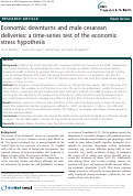 Cover page: Economic downturns and male cesarean deliveries: a time-series test of the economic stress hypothesis