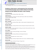 Cover page: Predictors of Recurrence, and Progression-Free and Overall Survival following Open versus Robotic Radical Cystectomy: Analysis from the RAZOR Trial with a 3-Year Followup.