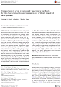 Cover page: Comparison of seven water quality assessment methods for the characterization and management of highly impaired river systems