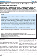 Cover page: Global Patterns of Bacterial Beta-Diversity in Seafloor and Seawater Ecosystems