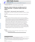 Cover page: Diagnostic criteria for limbal stem cell deficiency before surgical intervention—A systematic literature review and analysis