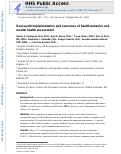 Cover page: Real-world implementation and outcomes of health behavior and mental health assessment.