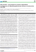 Cover page: Ada protein- and sequence context-dependent mutagenesis of alkyl phosphotriester lesions in Escherichia coli cells.