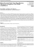 Cover page: Notes From the Field: Vape Shop Business Operations Compliance in the Wake of COVID-19