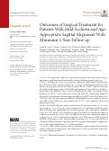 Cover page: Outcomes of Surgical Treatment for Patients With Mild Scoliosis and Age-Appropriate Sagittal Alignment With Minimum 2-Year Follow-up.