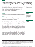 Cover page: Postconvulsive central apnea as a biomarker for sudden unexpected death in epilepsy (SUDEP).