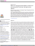 Cover page: Effect of voicing and articulation manner on aerosol particle emission during human speech