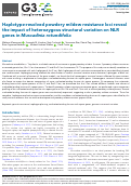 Cover page: Haplotype-resolved powdery mildew resistance loci reveal the impact of heterozygous structural variation on NLR genes in Muscadinia rotundifolia